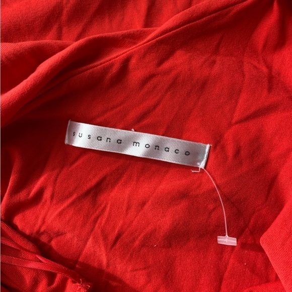 Susana Monaco Revolve one shoulder tiered mini dress red size medium - Picture 2 of 5